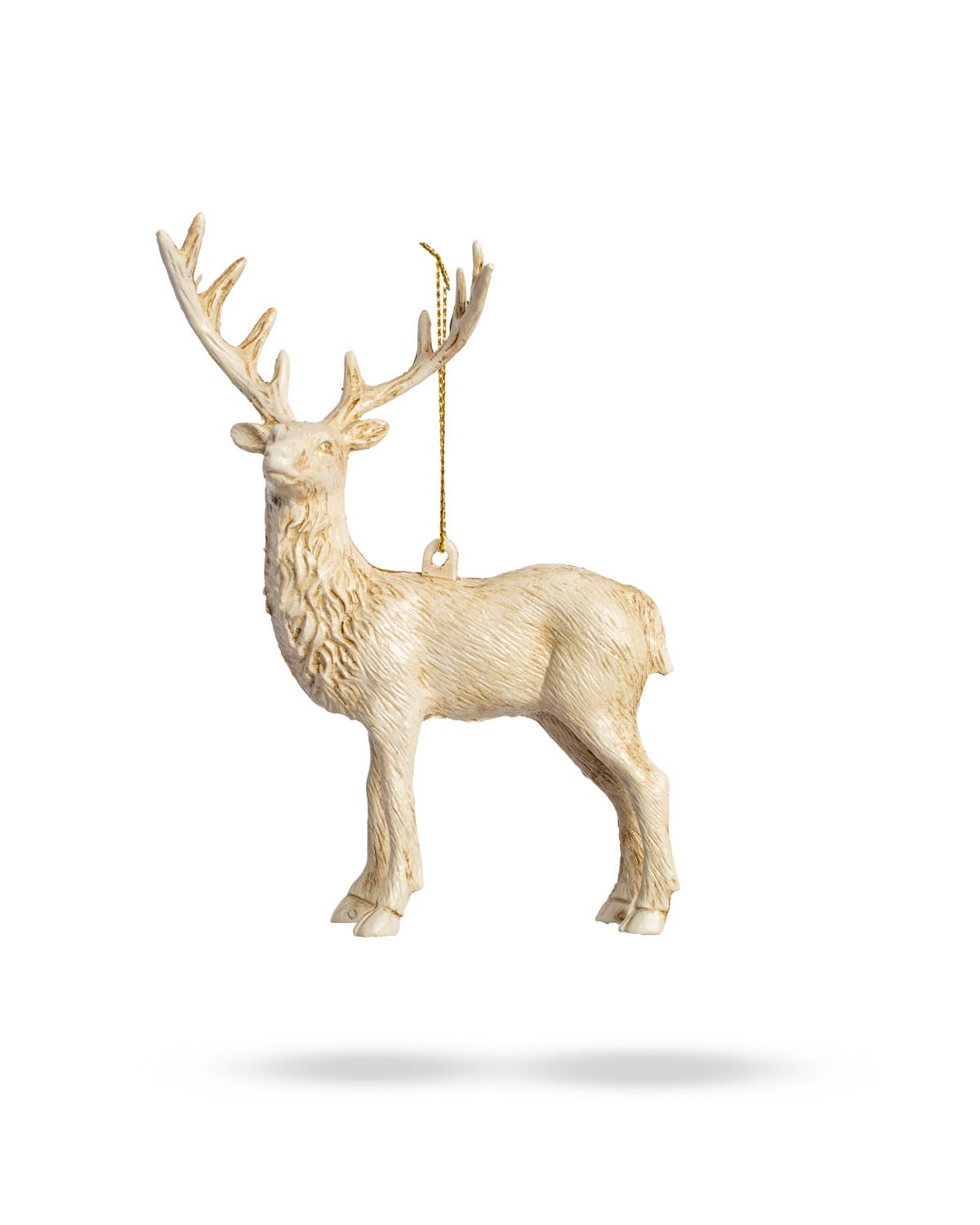 Cupid  Reindeer Ornament    Gold   6"
