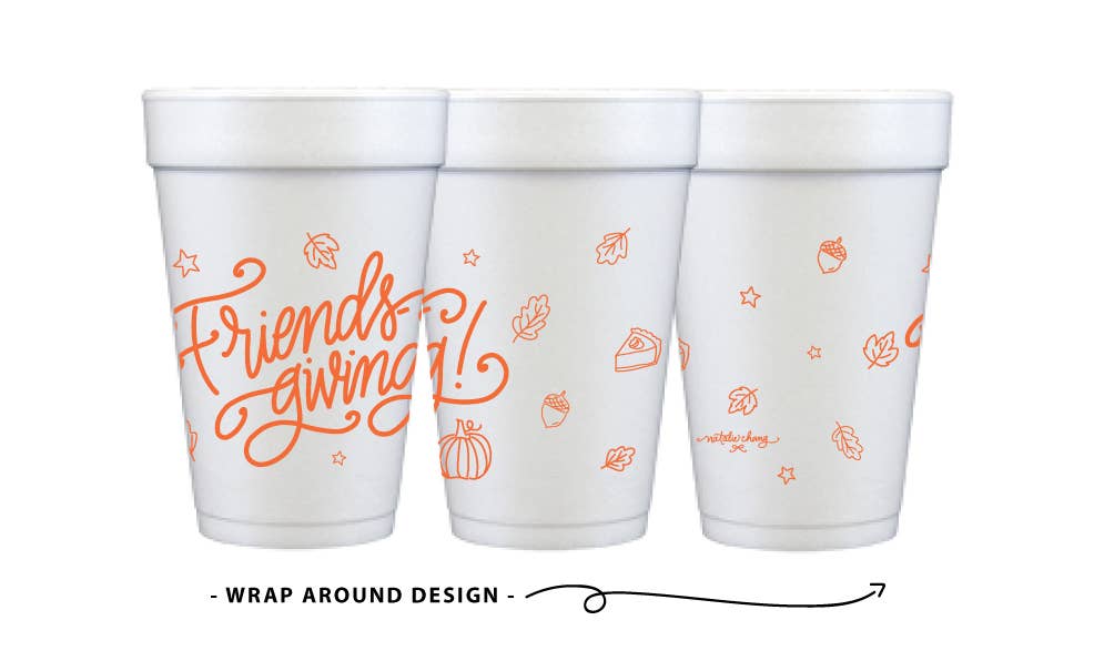 Friendsgiving | Thanksgiving Cups & Napkins (ALL): NAPKINS | WHITE w. COPPER (25 per package)