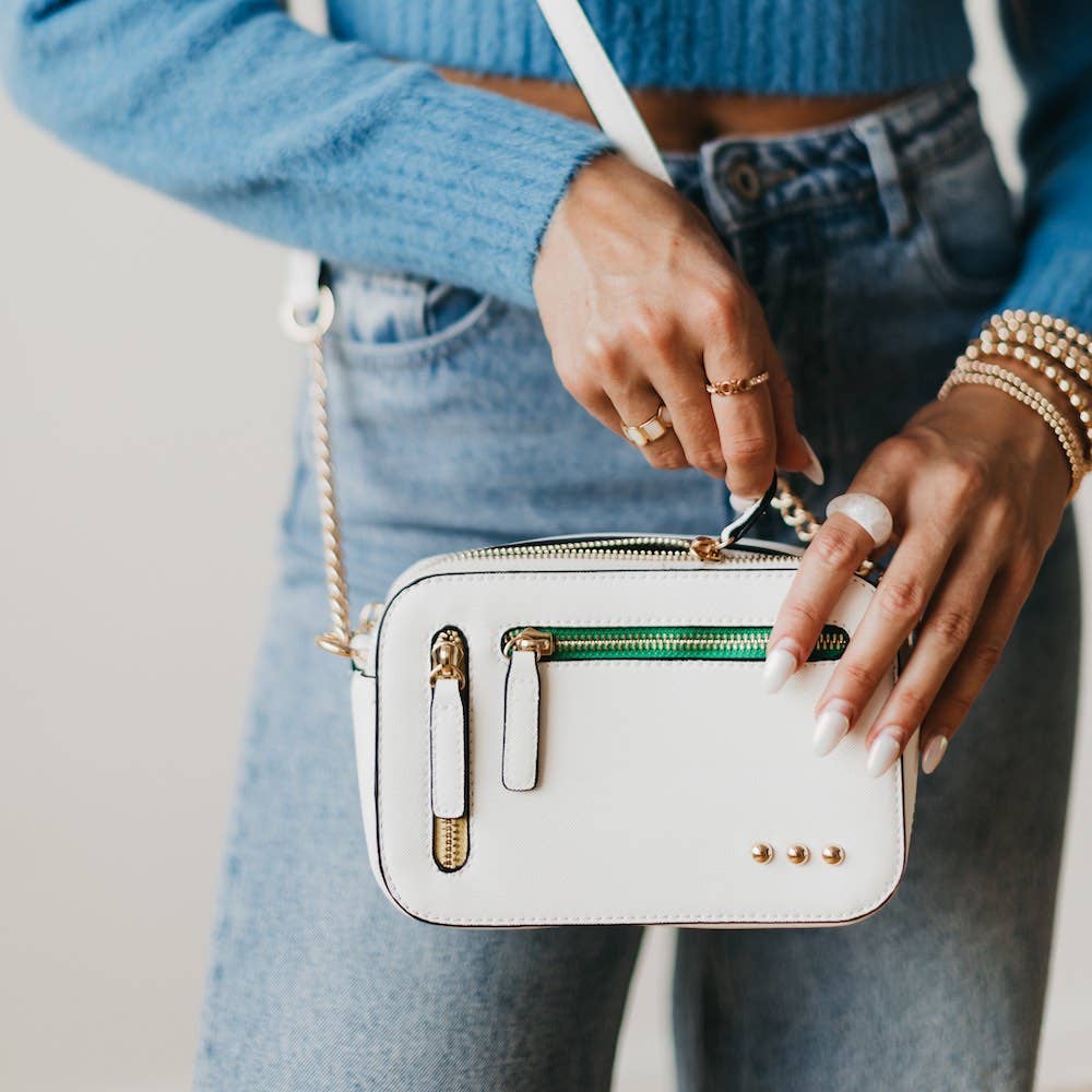 Clarity Crossbody Bag: White