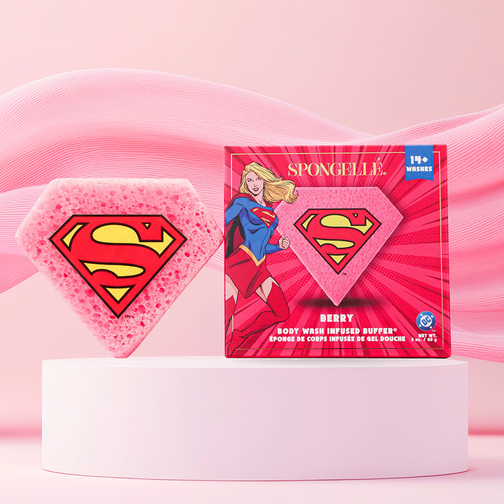 Supergirl Berry DC Body Wash Infused Buffer | Marvel