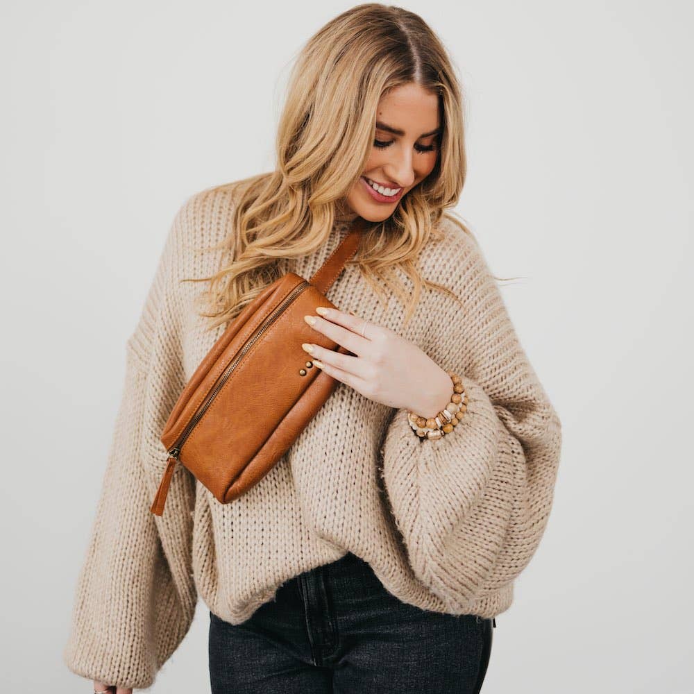 Whitley Waist Crossbody Bag: Brown