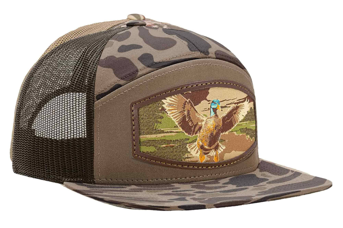 Mallard Woven Patch Old School Camo Hat.