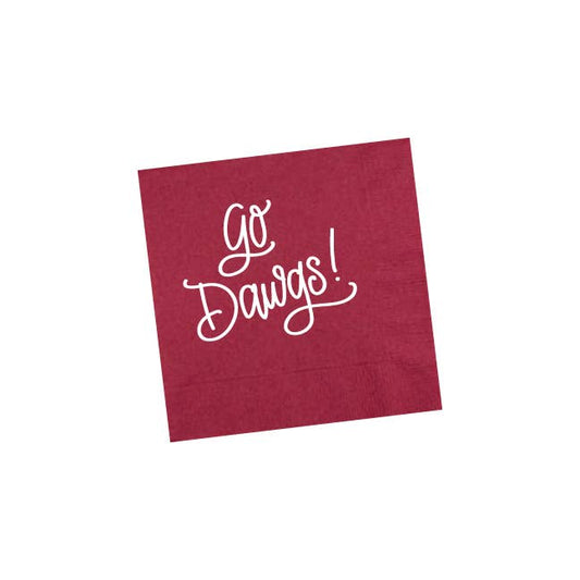 Go Dawgs! (maroon) | Game Day Cups & Napkins (All) : NAPKINS (25 per package)