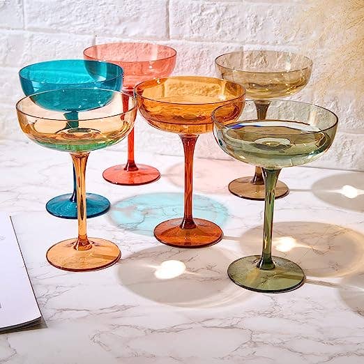 Colored Acrylic Unbreakable Margarita Glasses 15oz,