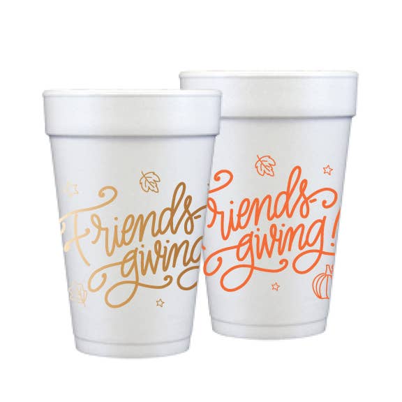 Friendsgiving | Thanksgiving Cups & Napkins (ALL): NAPKINS | WHITE w. COPPER (25 per package)