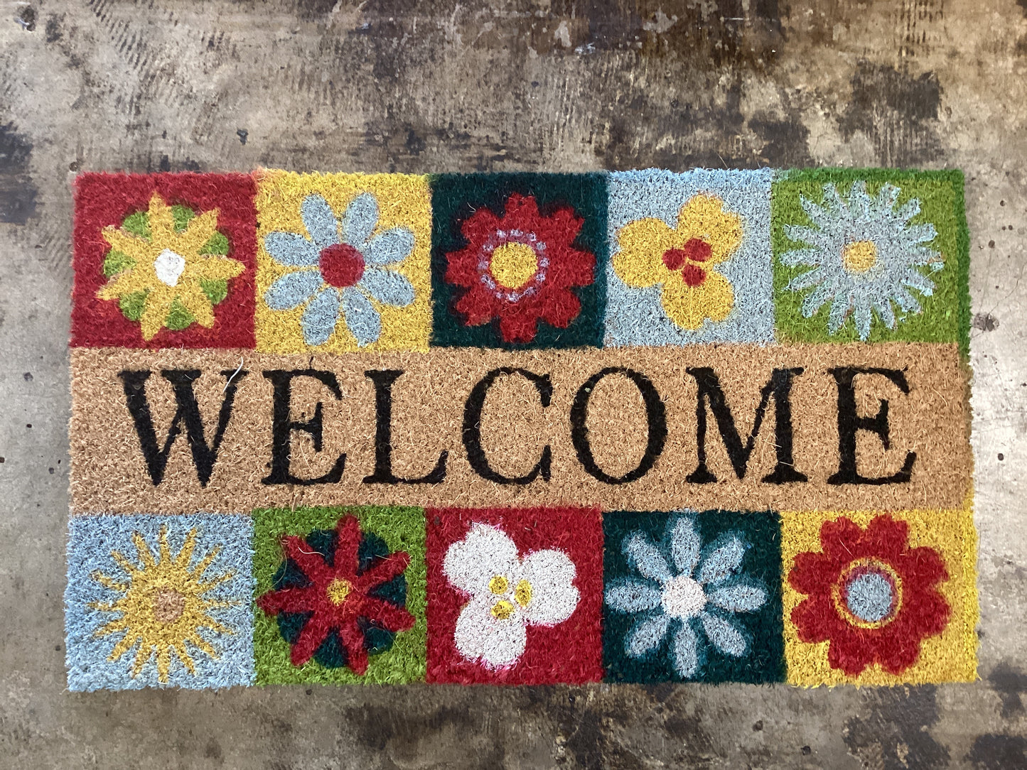 Floral Welcome Doormat
