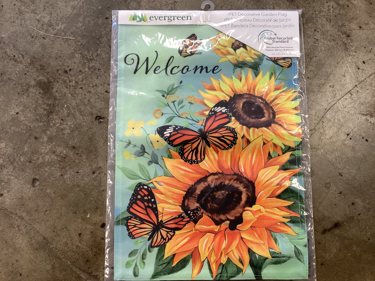 Sunflower and Butterfly Garden Flag