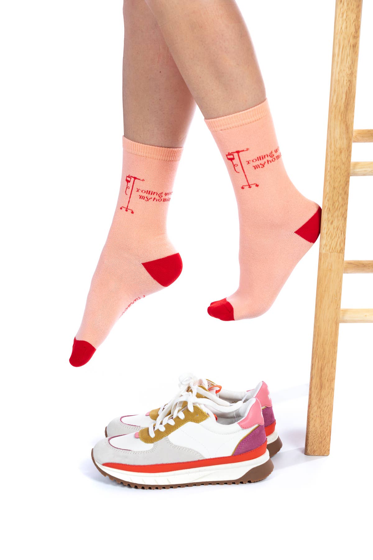Rolling With My Homie Soft Cotton Crew Length Unisex Socks