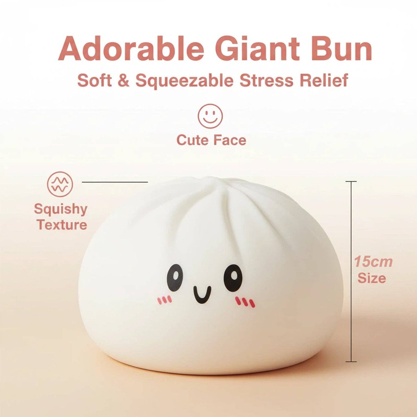 Extra Large Steamed Bun Squishy Stress Relief Toy