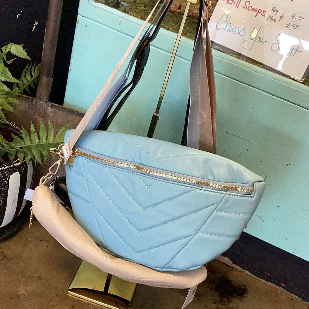 Powder blue crossbody