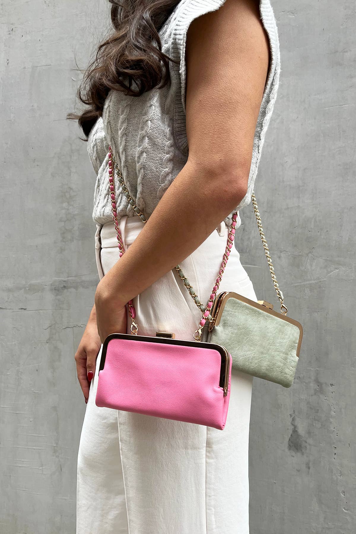 *SALE* WL2339 Sue Wallet Pouch Crossbody: Bubblegum