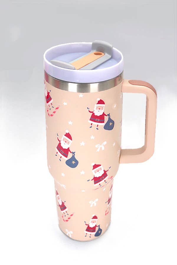 40oz STAINLESS STEEL TUMBLER CHRISTMAS | TB40OZ: XMAS NUTCRAKER FUCHSIA