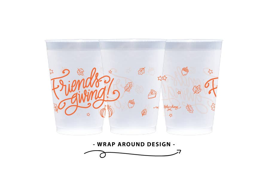 Friendsgiving | Thanksgiving Cups & Napkins (ALL): NAPKINS | WHITE w. COPPER (25 per package)