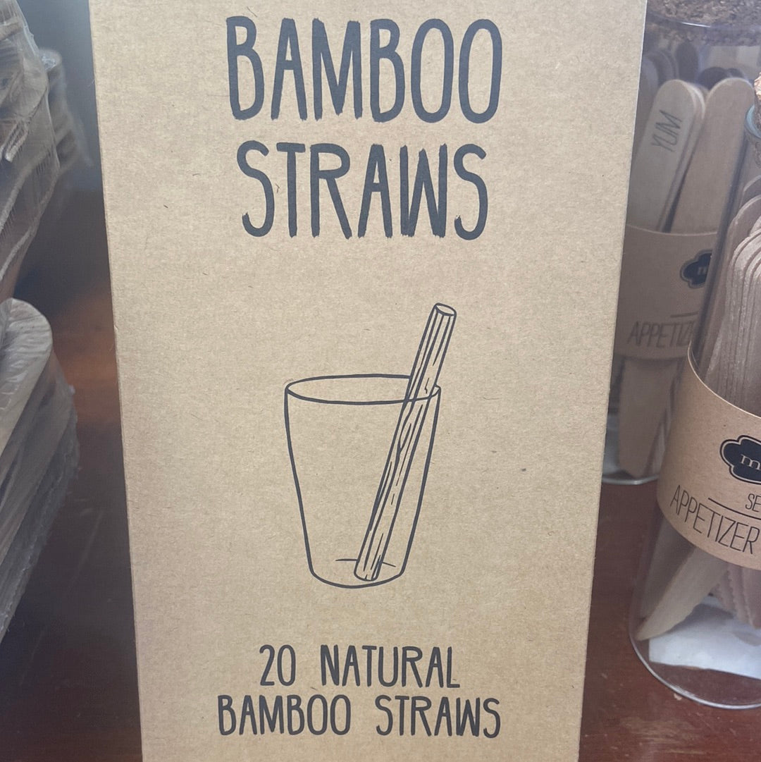 Bamboo Straws 20 Pack