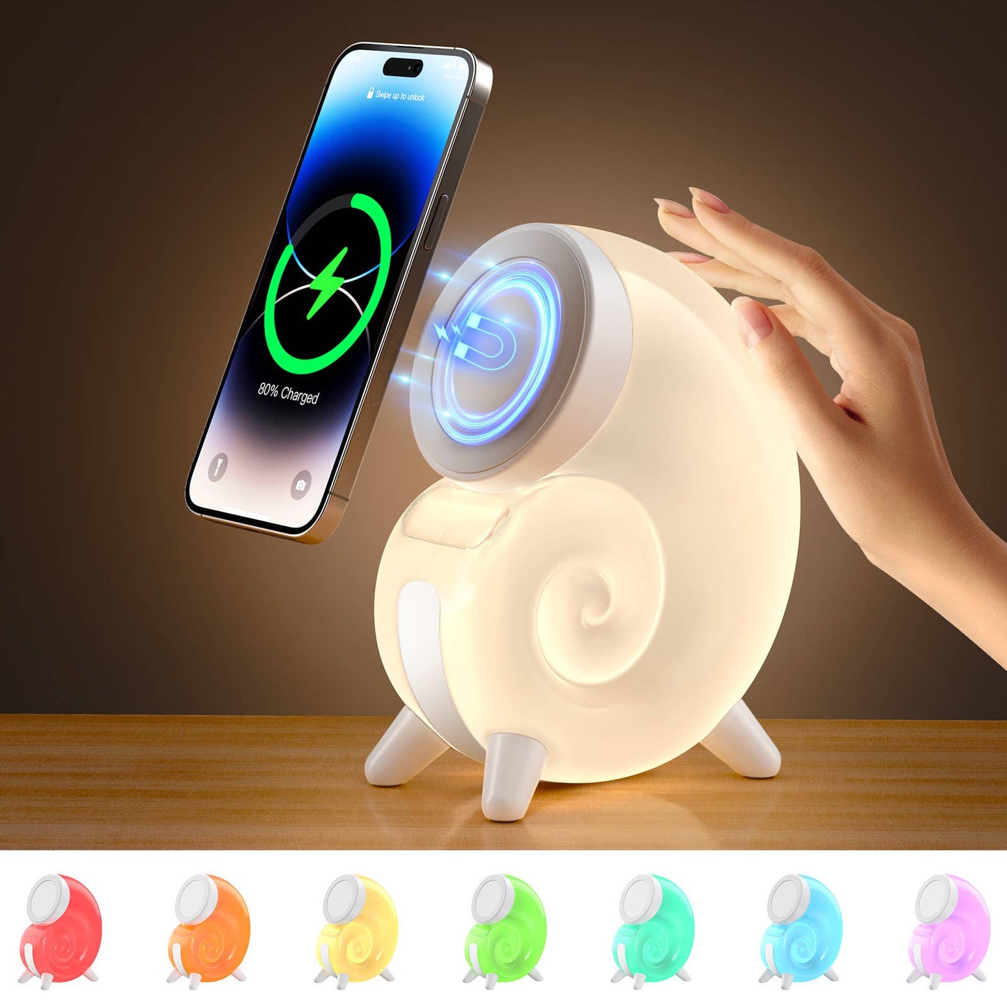 Magnetic Wireless Charger w/Light