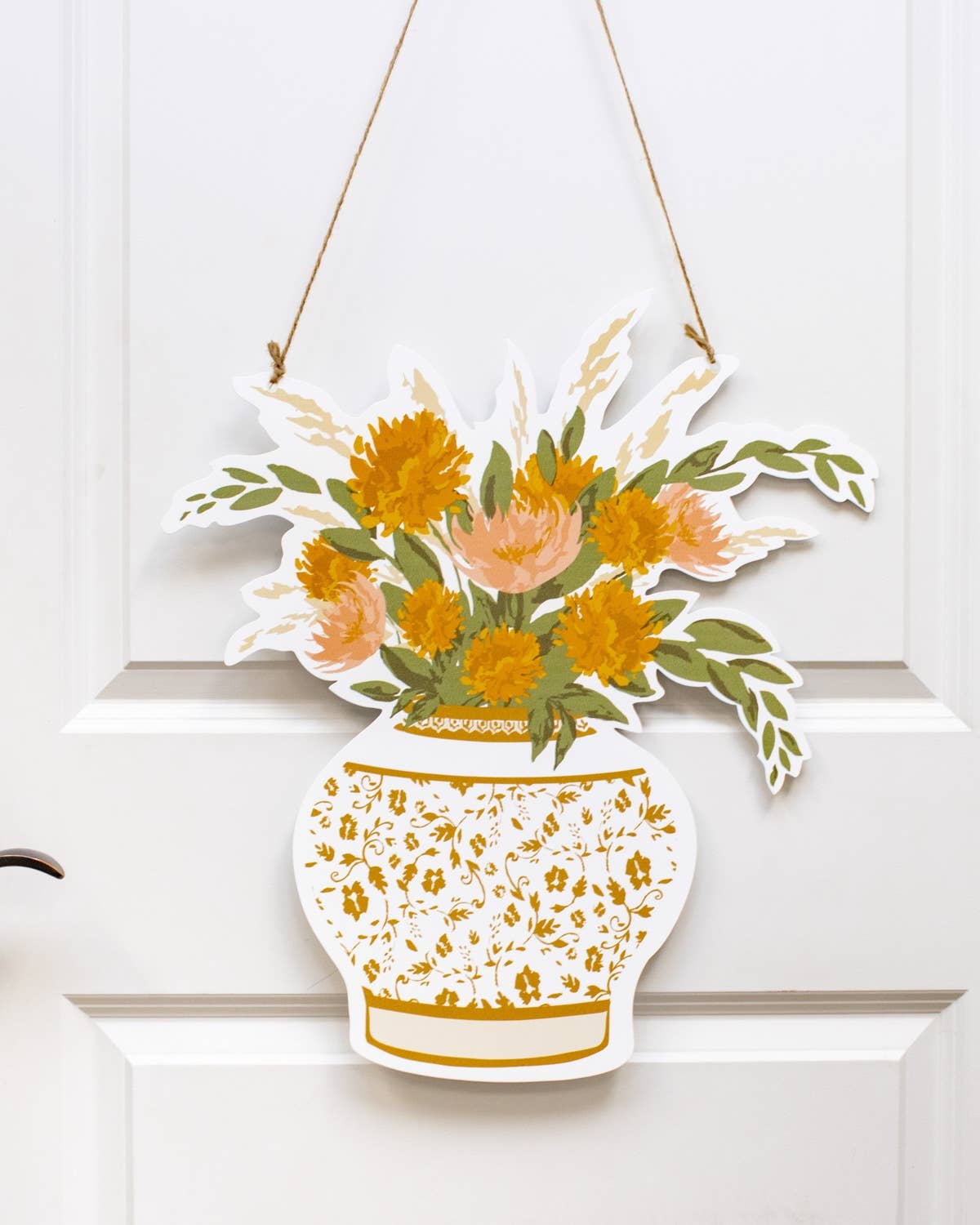 Fall Florals Door Hanger   Multi    22x19.75