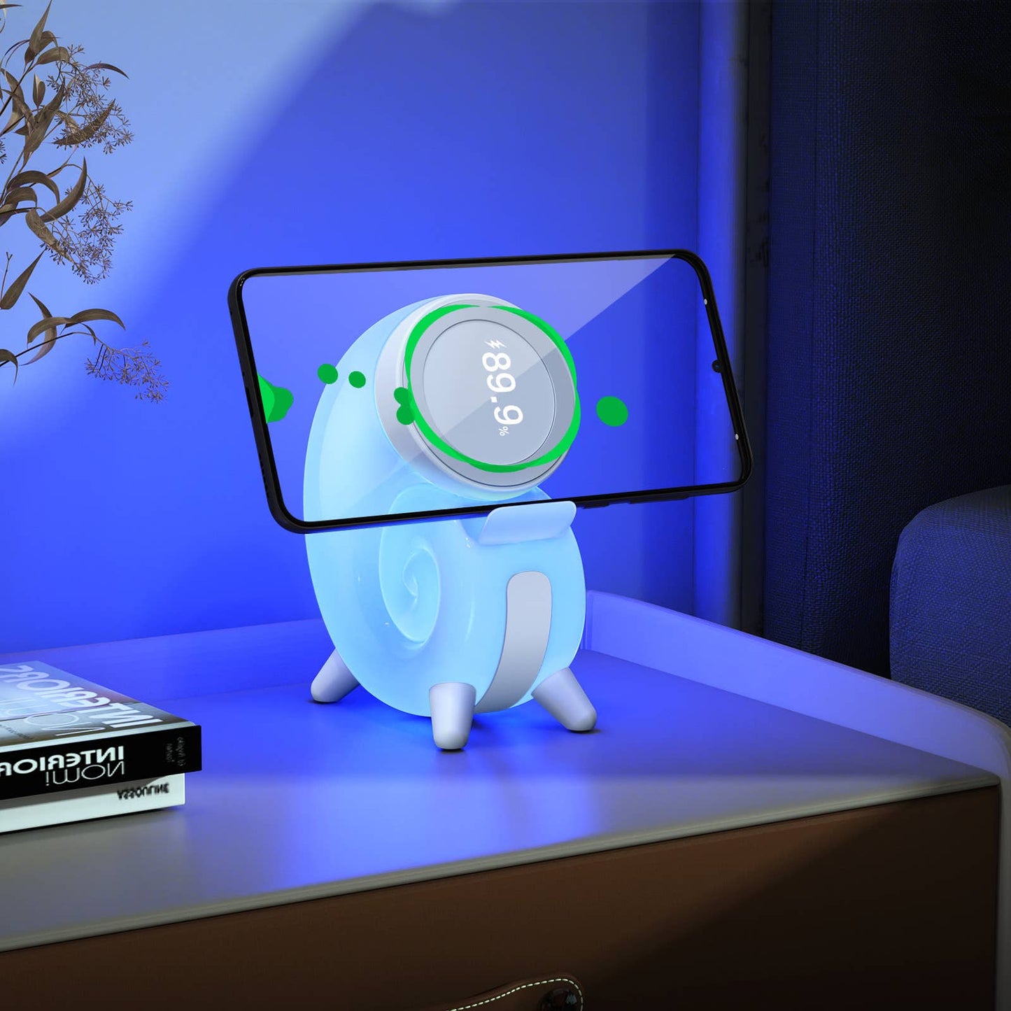 Magnetic Wireless Charger w/Light