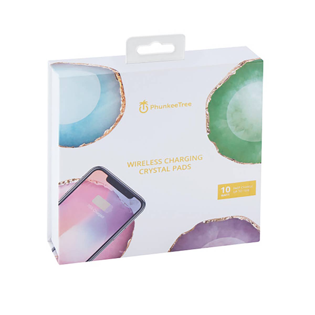 Pink - Wireless Charging Crystal Pad (Fast Charge 15W)