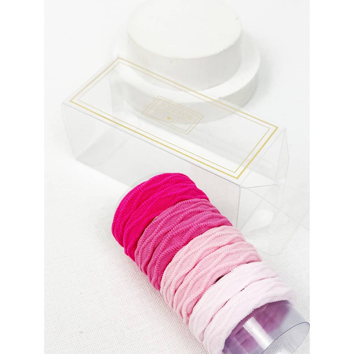 Multi Colored Textured Rolled Hair Tie Set
