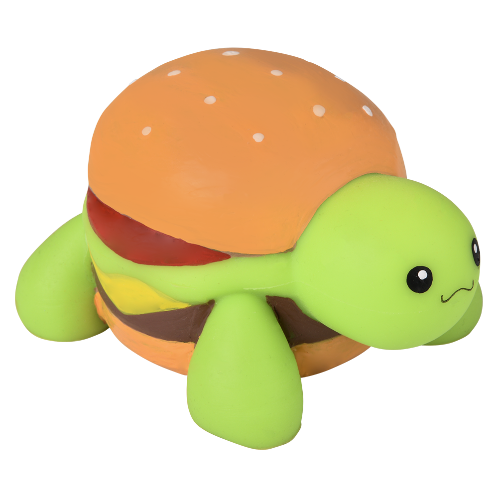 (T) 4" SQUISH AND STRETCH TURTLE BURGER 12CT