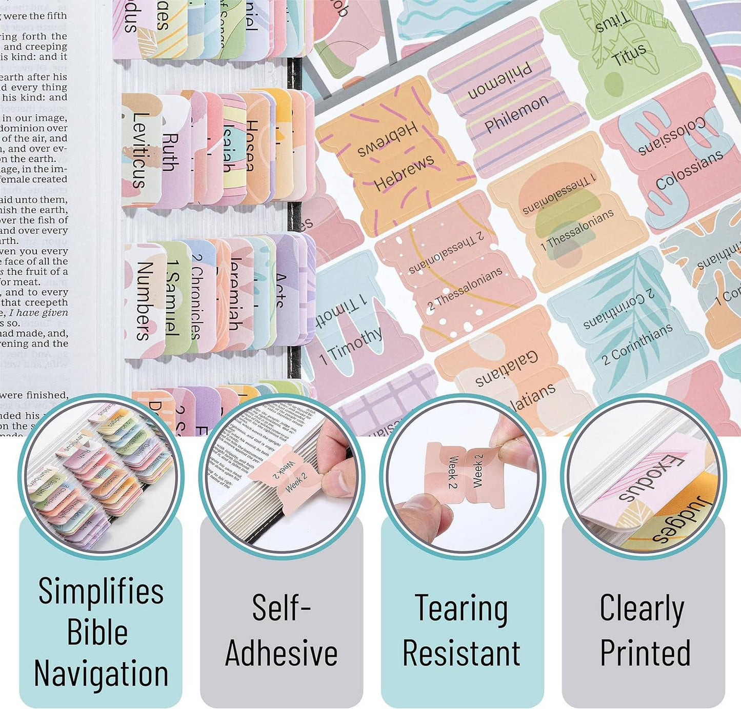 Bible Tabs Laminated 120 Pack