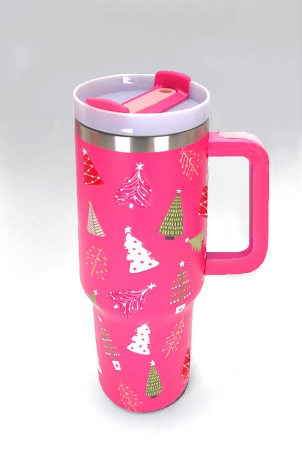 40oz STAINLESS STEEL TUMBLER CHRISTMAS | TB40OZ: XMAS NUTCRAKER FUCHSIA