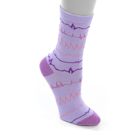 Purple Rhythm Breathable Cotton Crew Length Unisex Socks