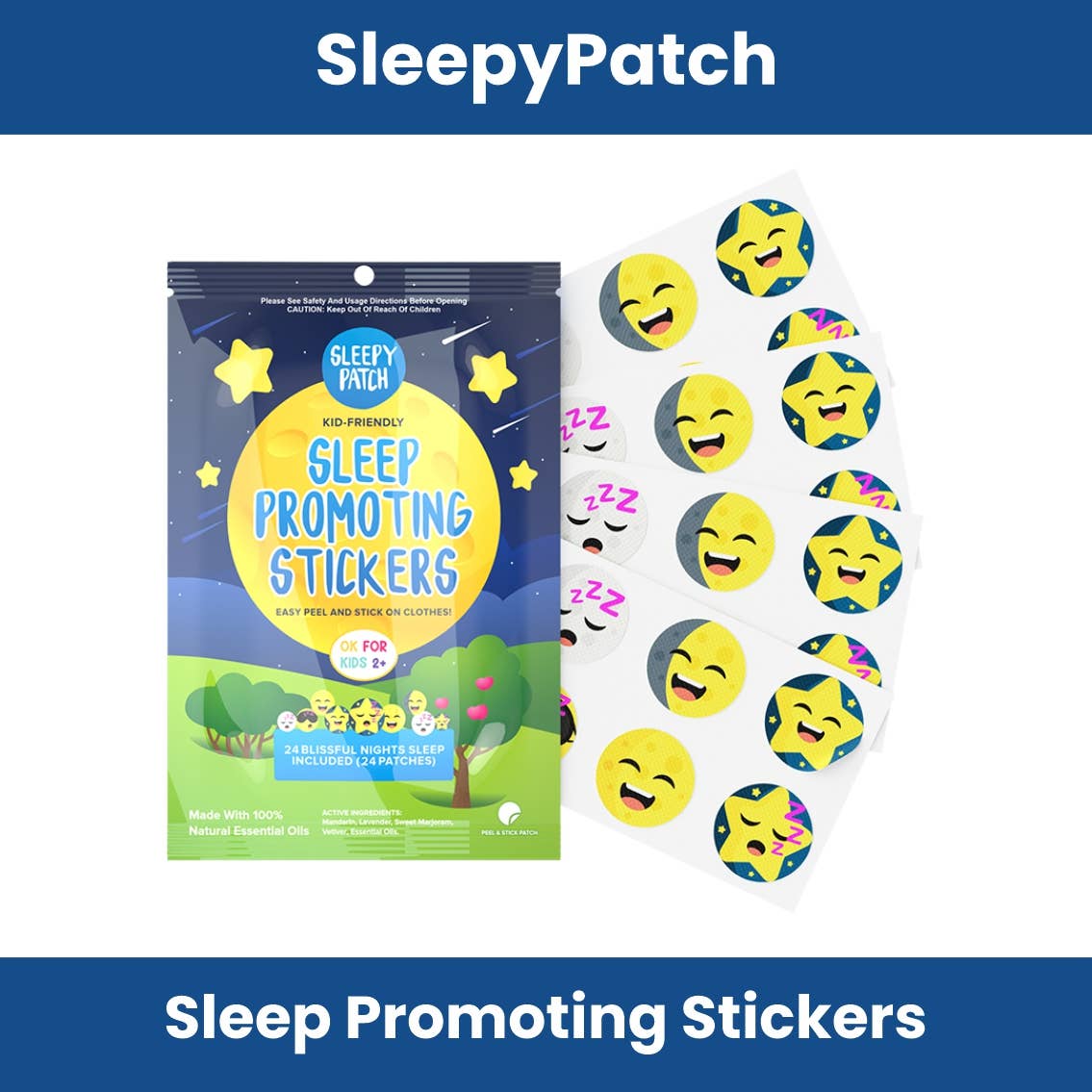 SleepyPatch - Essential Oil Sleep Aid Remedy Stickers: 1 Pack