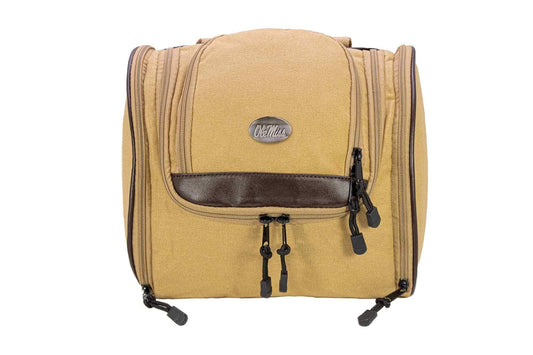 Ole Miss Rebels Men's Khaki Hanging Toiletry Bag.