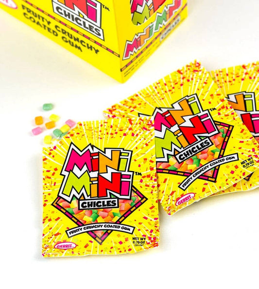 Chicles - Fruity Crunchy Coated Gum - 20 Ct