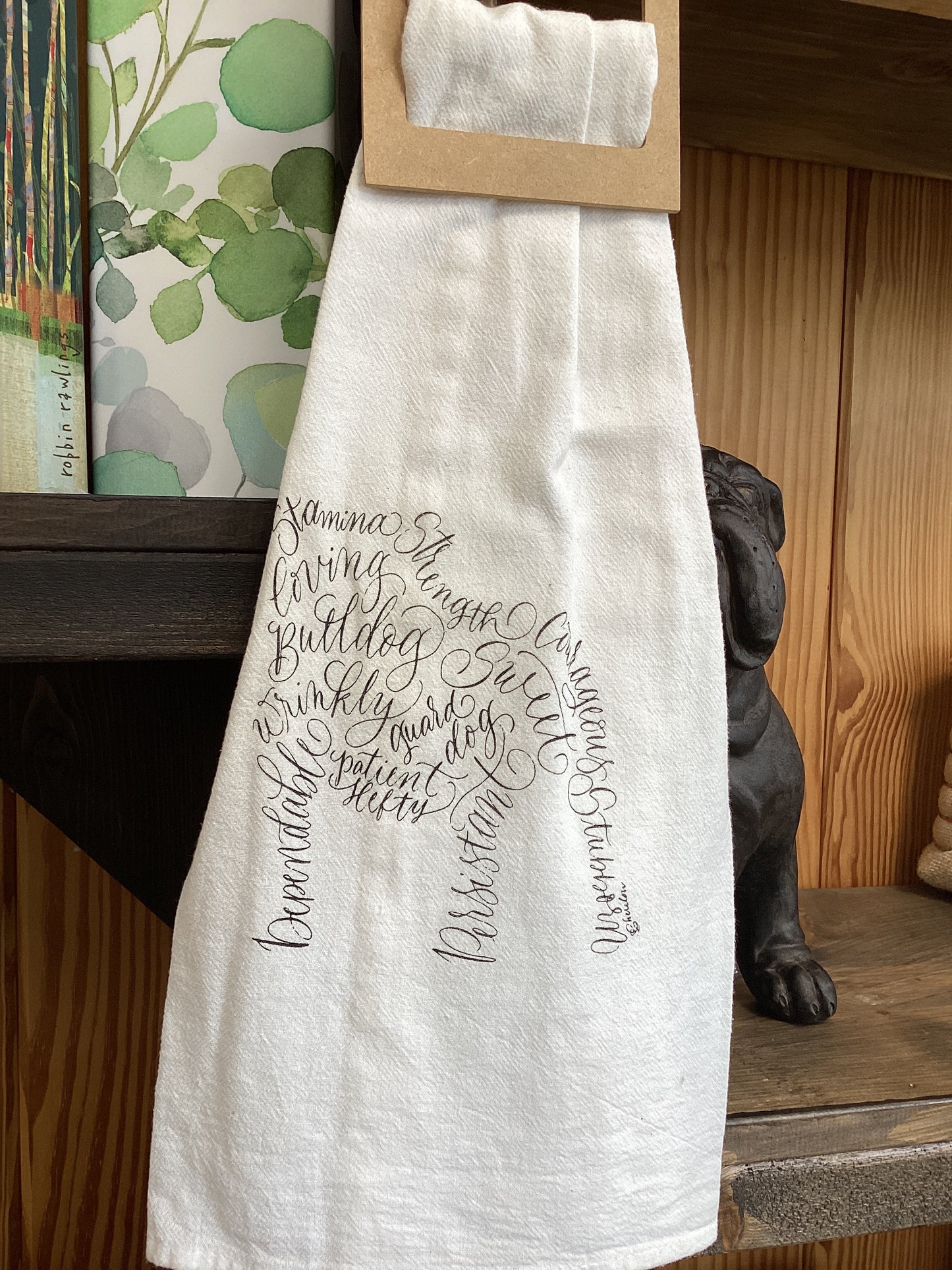 Bulldog words towel