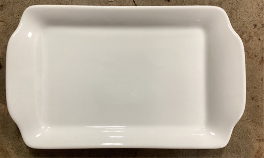 8.5x5.5 Small White Ceramic Tray