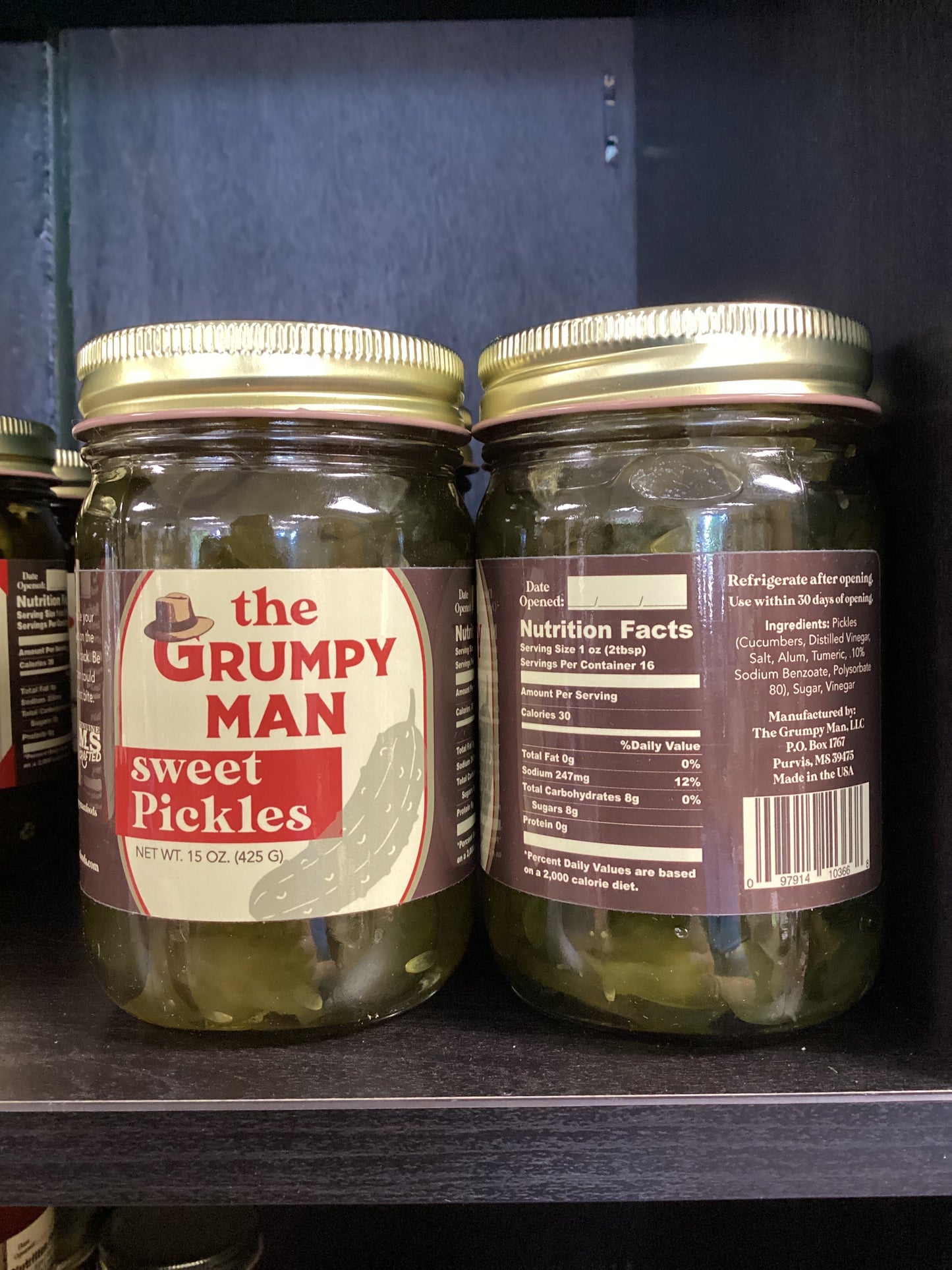 Grumpy Man- Sweet Pickles