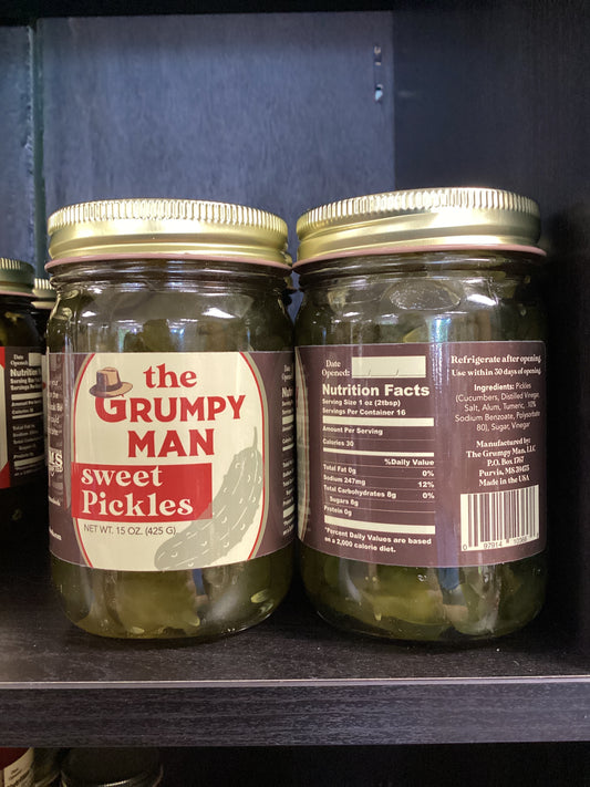Grumpy Man- Sweet Pickles