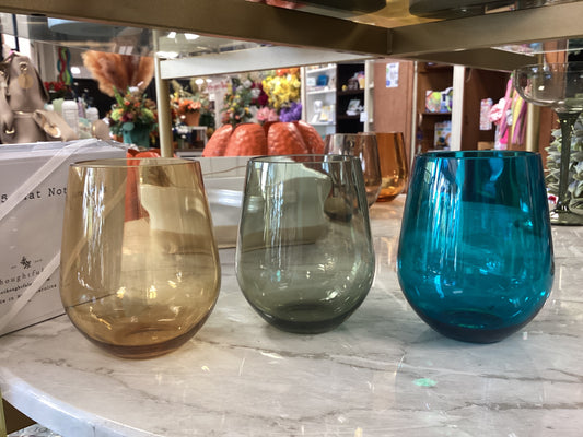 Acrylic Wine Glasses - Stemless