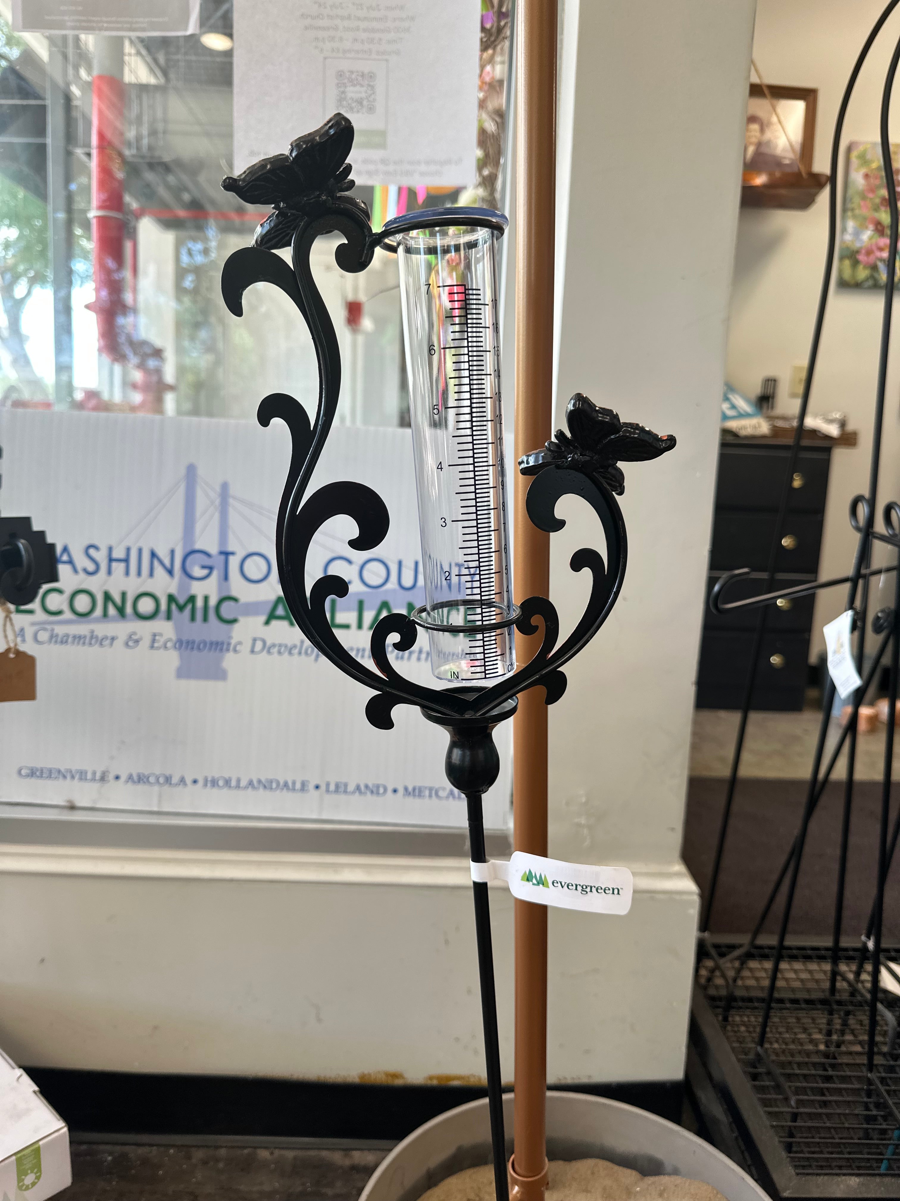 Evergreen Butterfly/Bird Metal Raingage