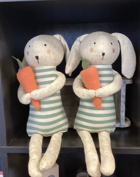 Striped Bunny with Carrot