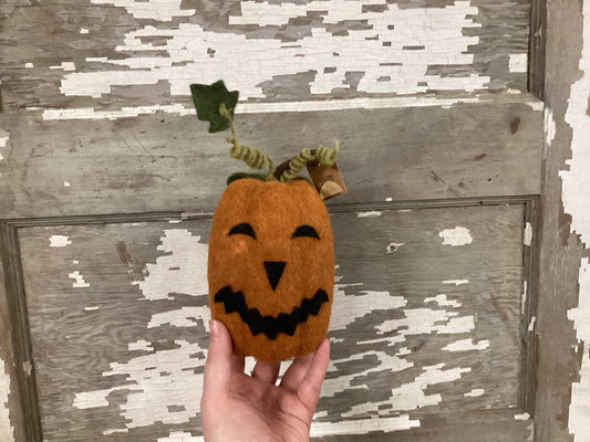 Felt Pumpkin Jack-O-Lantern