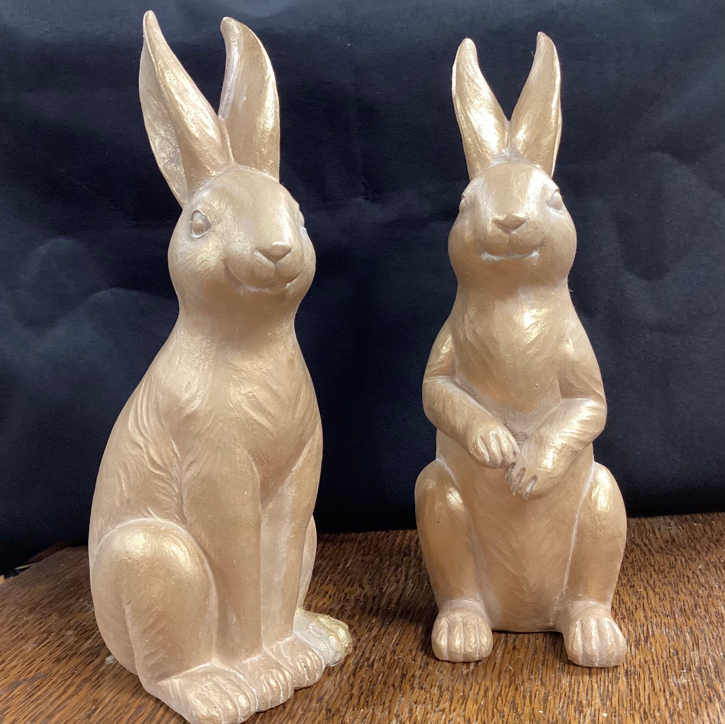 Large Golden Bunny Decor