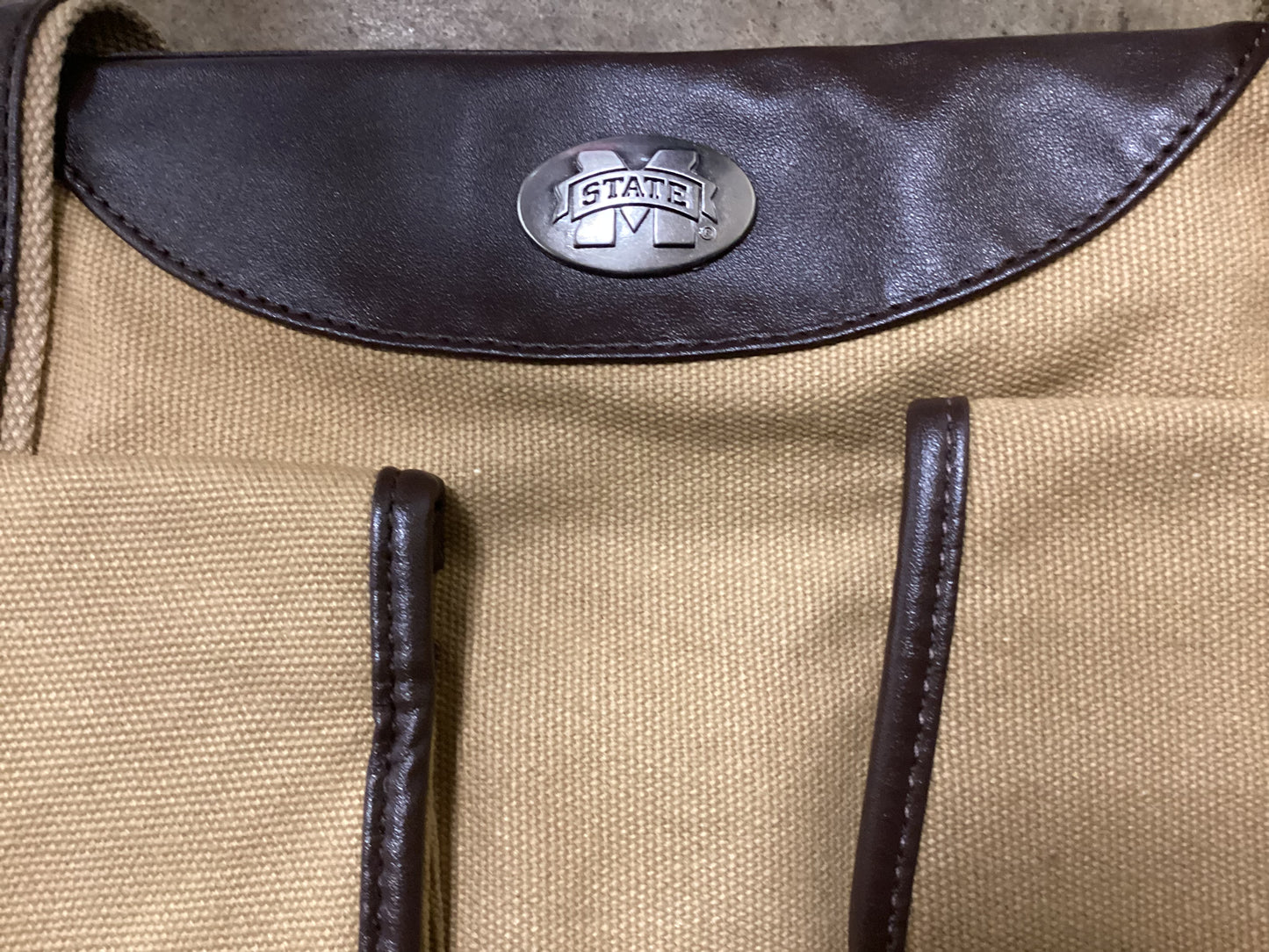 Khaki Canvas Weekender Bag Gunmetal Concho