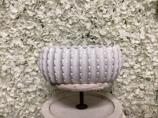 Large Oval White Planter