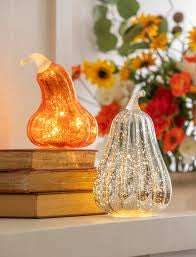 SET: 2PC LED Glass Gourd Table Décor Set