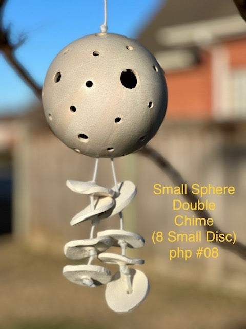 Poor House Pottery Small Globe 8 Disc Chime