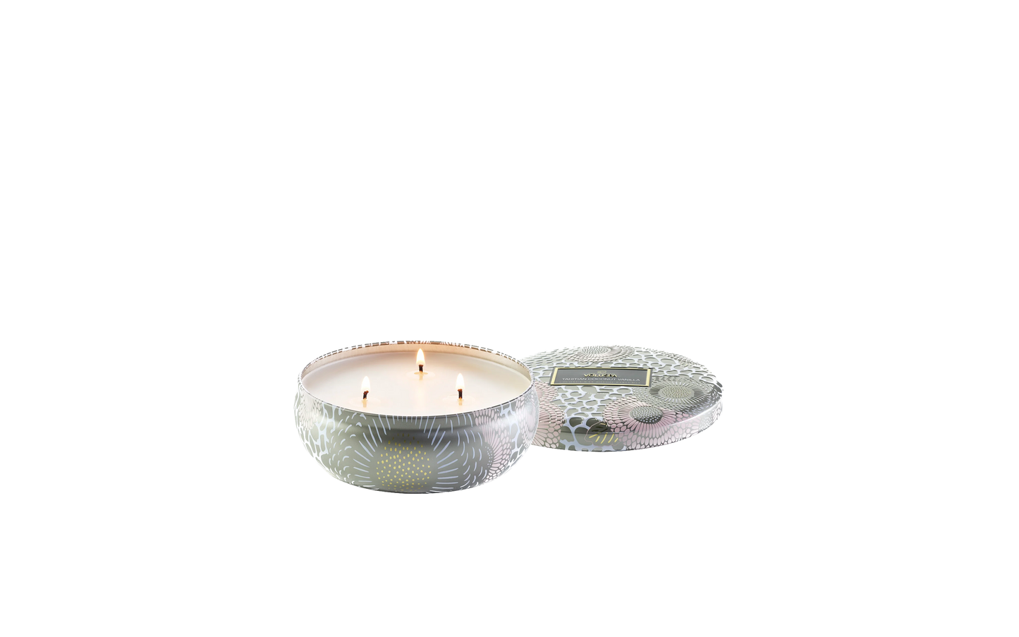 Voluspa 3 Wick Tin - Tahitian Coconut Vanilla