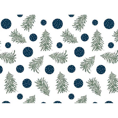 Christmas Print Tissue Paper Sheets: 120 Pack / Midnight Forest