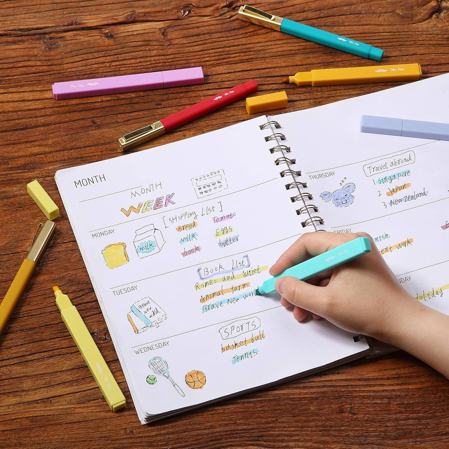 Bible Safe Highlighters & Gel Pens Set