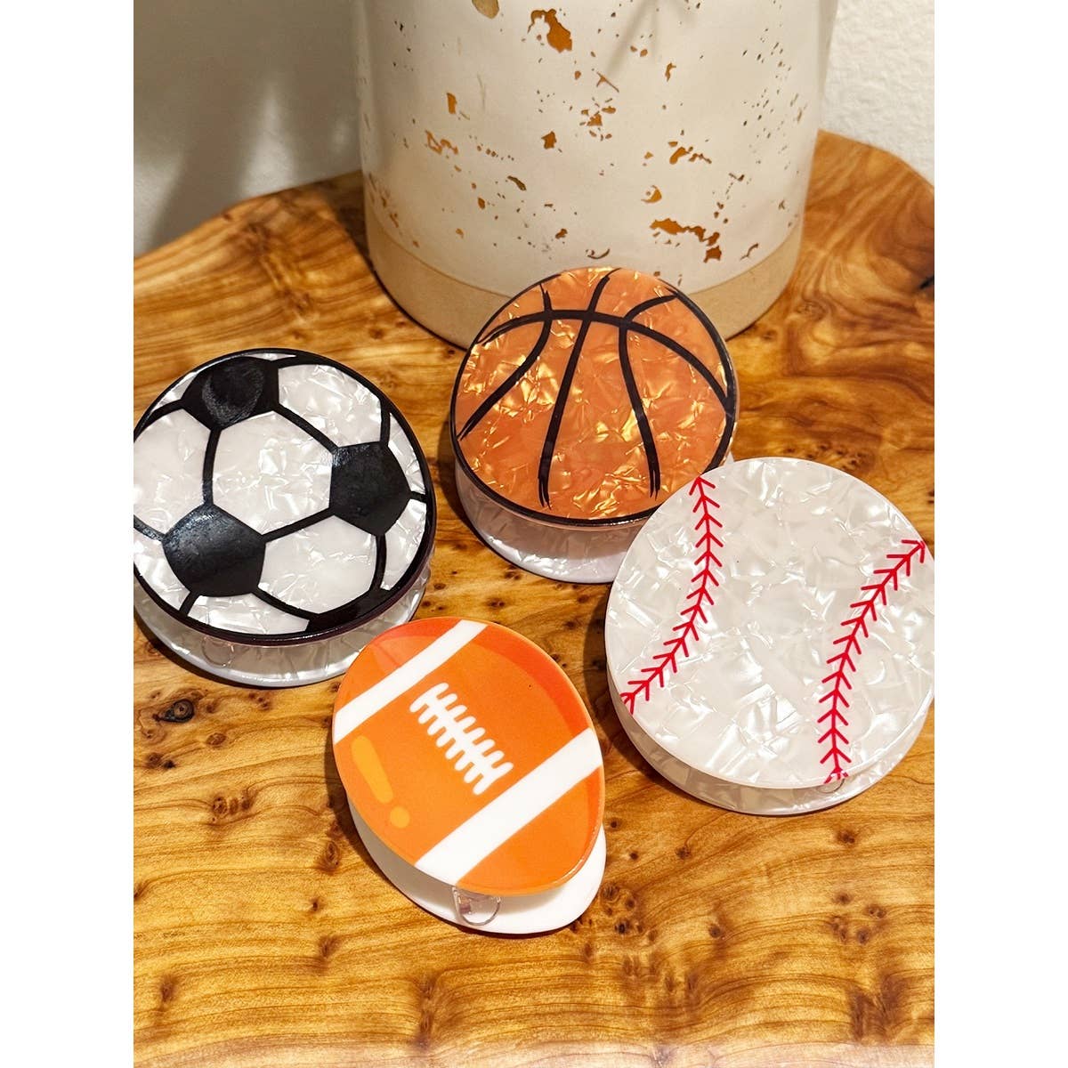 Premium Quality Sports Ball Theme Hair Claw Clip