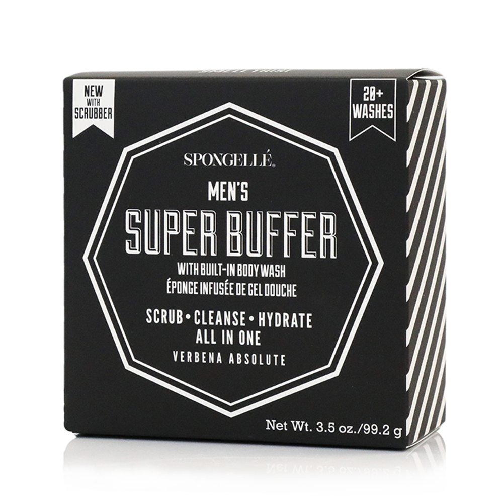 20+ Men's Super Buffer w/ Black Scrubber (Verbena Absolute): 3.5 oz