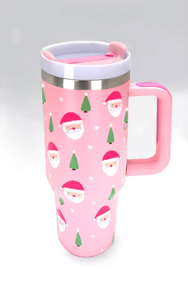 40oz STAINLESS STEEL TUMBLER CHRISTMAS | TB40OZ: XMAS NUTCRAKER FUCHSIA