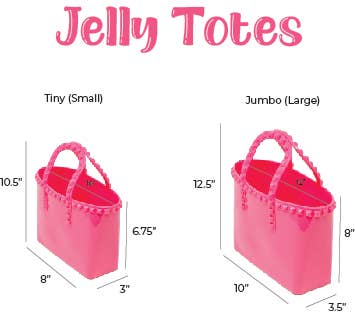 Tiny Jelly Tote Bag: Hot Pink